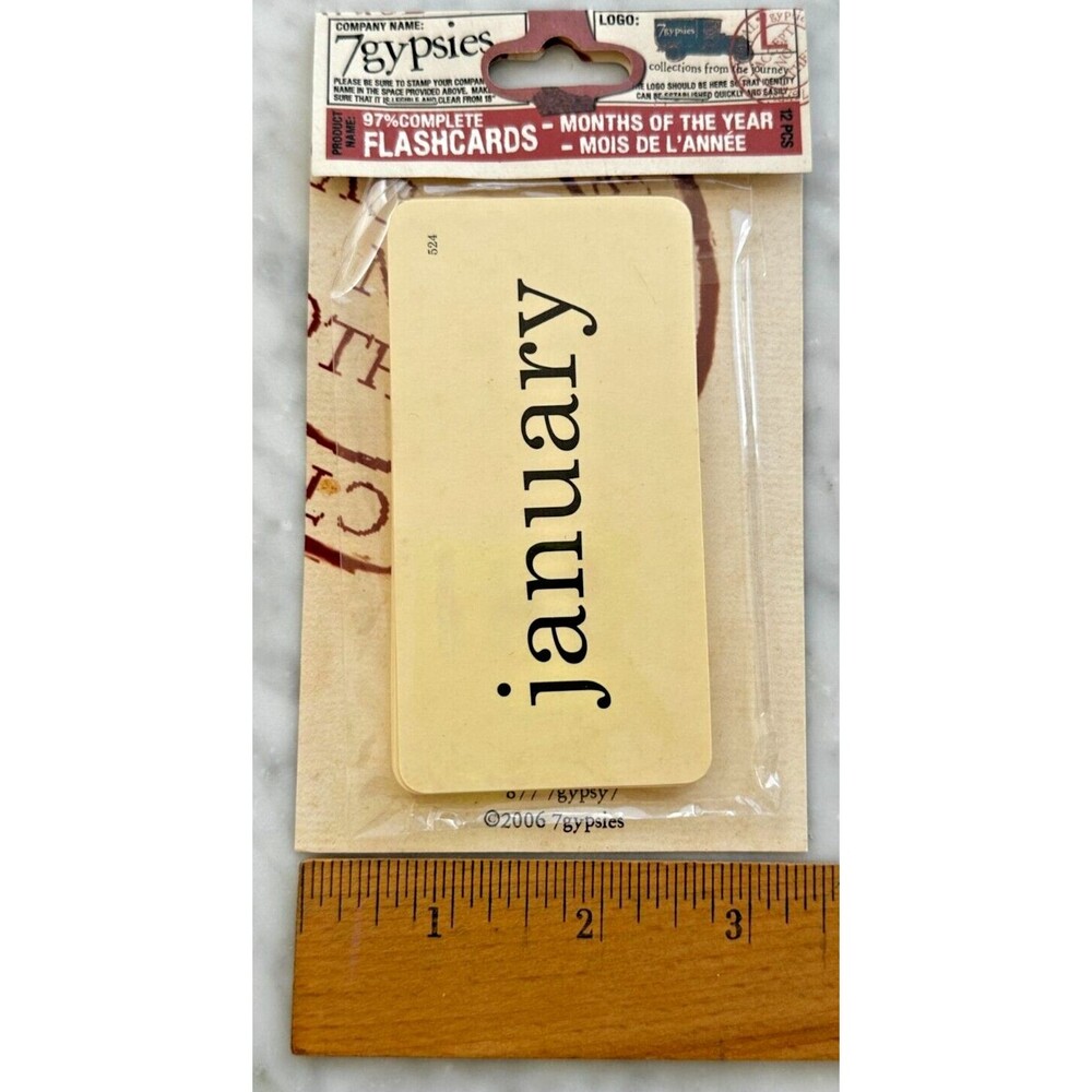 NEW Lot of 4 Scrapbook Embellishments & Clips- Christmas Winter & Months of Year - Picture 10 of 15